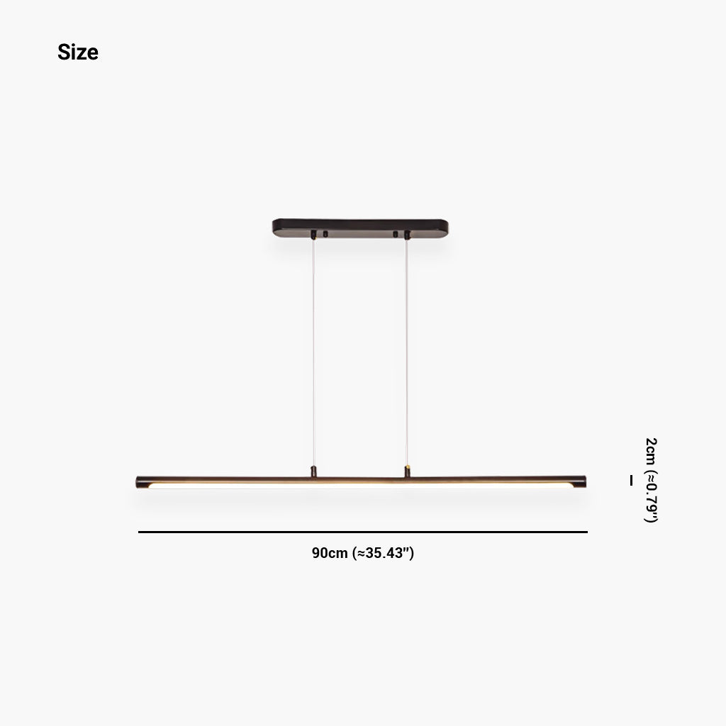Pendant Light Linear LED Black Size