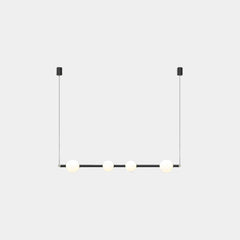 Pendant Light Linear Multi Globe LED Black 4