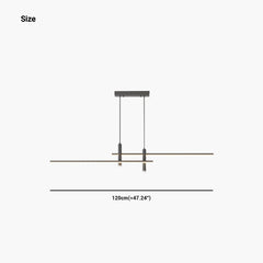 Pendant Light Linear with Spotlights Black Size