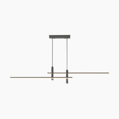 Pendant Light Linear with Spotlights Black