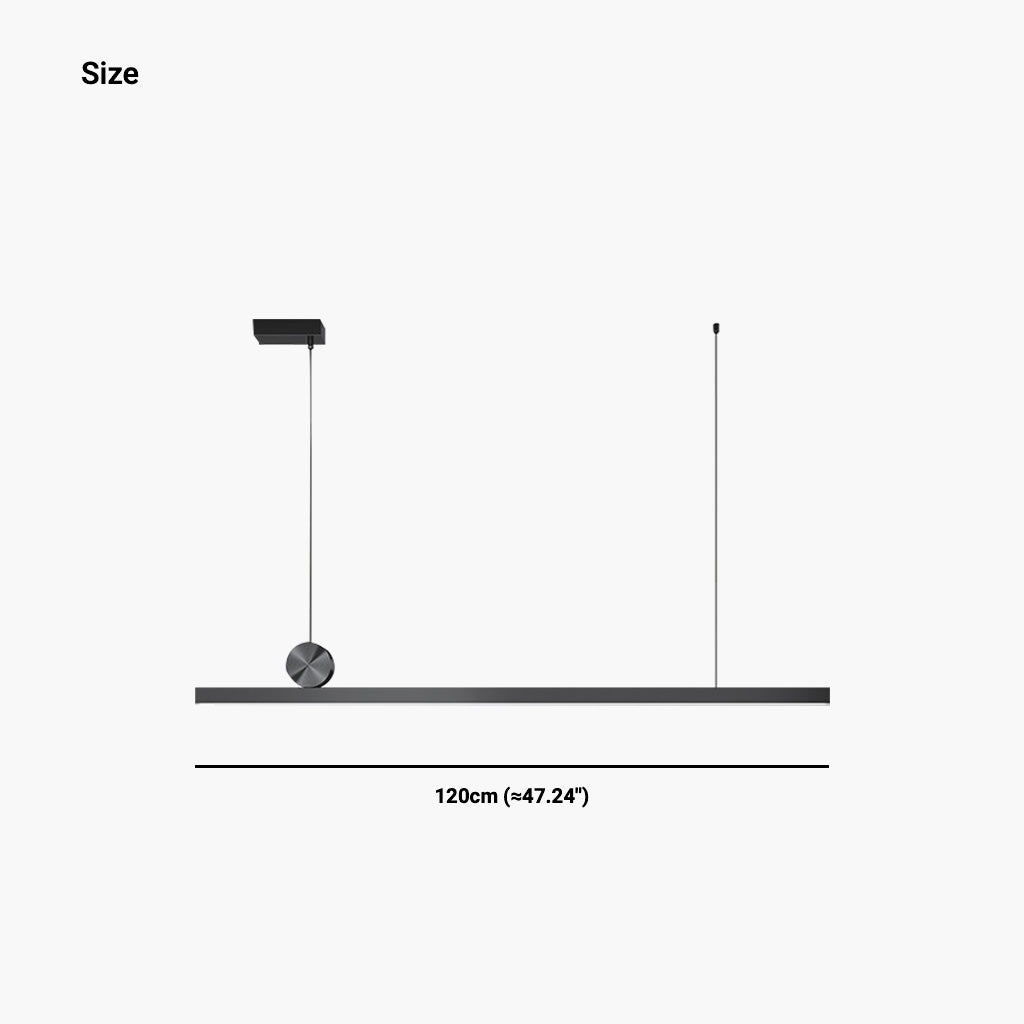 Simple Black Long Linear LED Dimmable Pendant Light | VAXLAMP