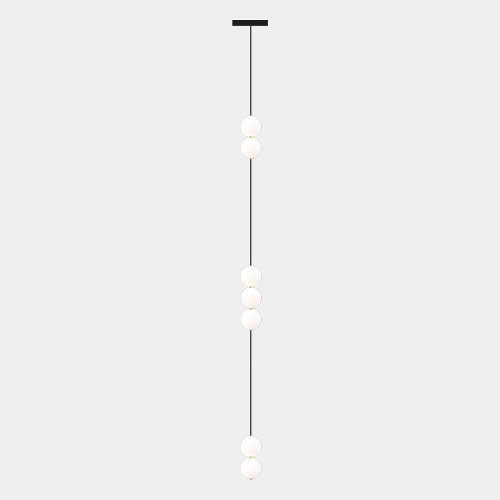 Pendant Light Long Vertical Multi Globe for High Ceiling 7 Lights