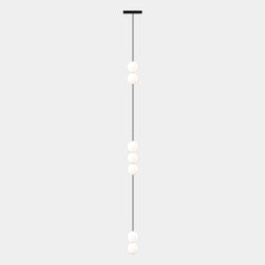 Pendant Light Long Vertical Multi Globe for High Ceiling 7 Lights
