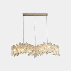 Pendant Light Chandelier Luxury Frosted Glass Leaf