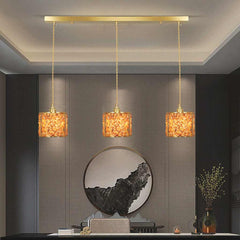 Pendant Light Luxury Linear Crystal 3 Light Cylinder Room