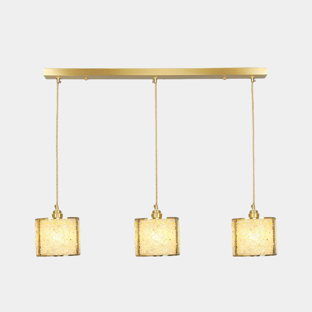 Pendant Light Luxury Linear Crystal Cylinder