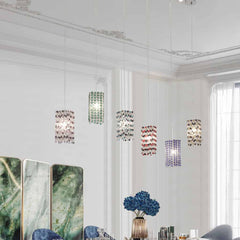 Pendant Light Luxury Multiple Colorful Crystal Cubes