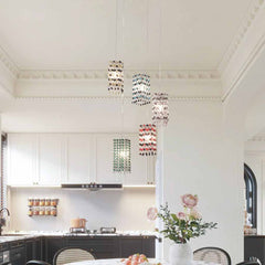 Pendant Light Luxury Multiple Colorful Crystal Cubes