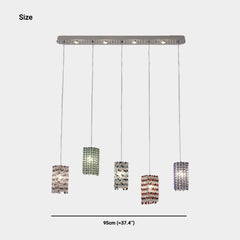 Pendant Light Luxury Multiple Colorful Crystal Cubes