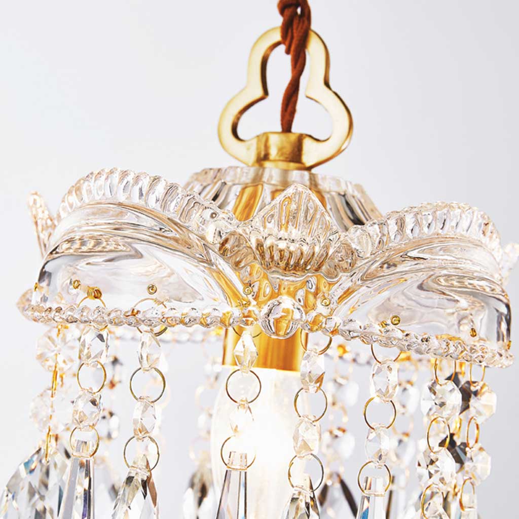 Pendant Light LuxuryVintage Brass Clear Glass Drop Shade