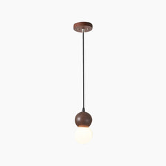 Pendant Light Mini Globe Ball Gourd Walnut Color
