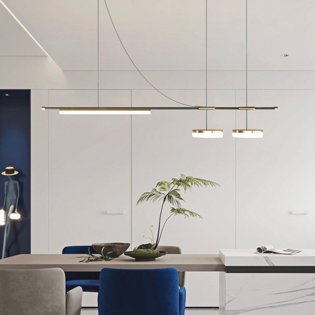 Pendant Light Minimalist Art Deco Long-Linear Dining Table