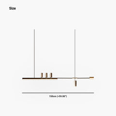 Pendant Light Minimalist Art Deco Long Linear LED Size