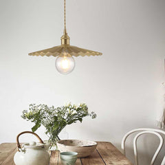 Pendant Light Minimalist Brushed Brass Single Head Gold Room