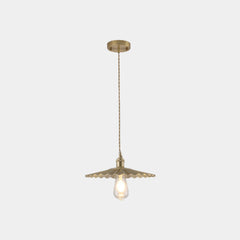 Pendant Light Minimalist Brushed Brass Single Head Gold