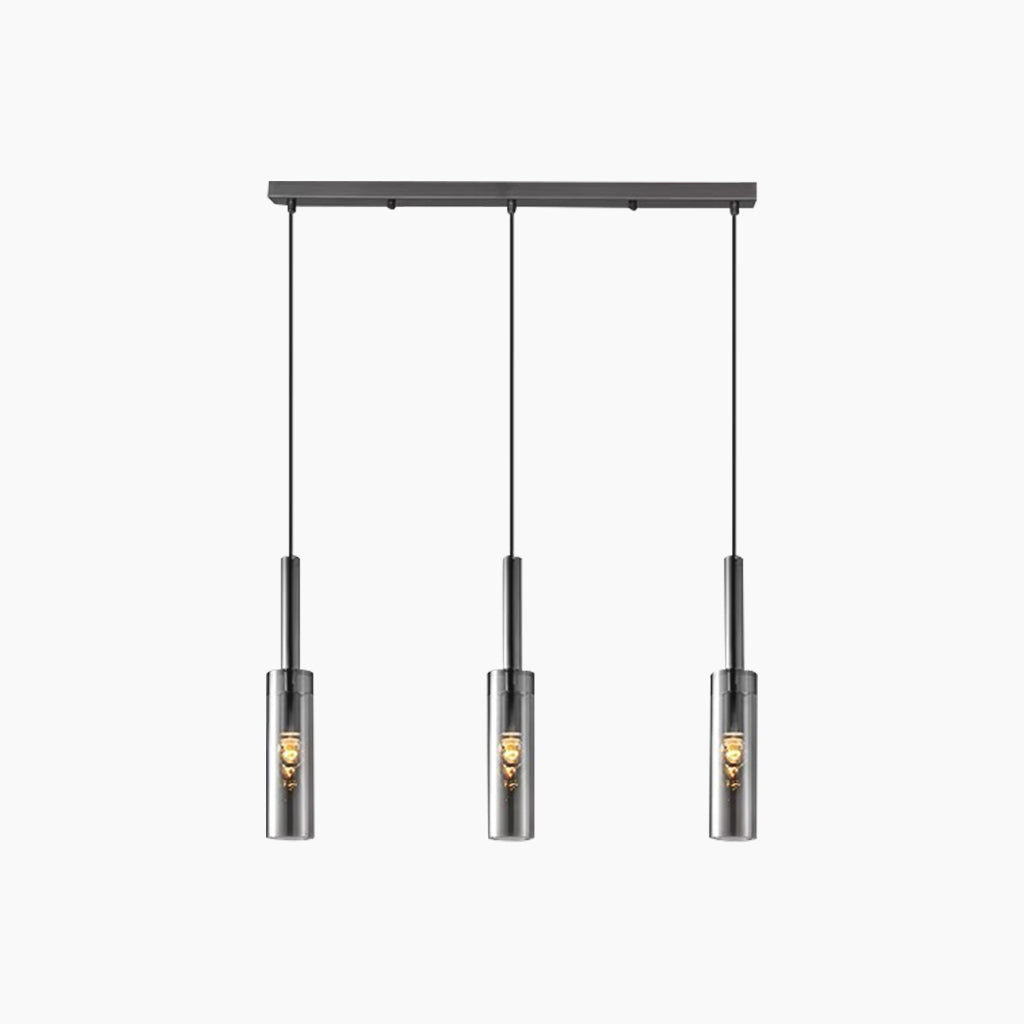 Pendant Light Minimalist Copper Crystal 3 Tubes