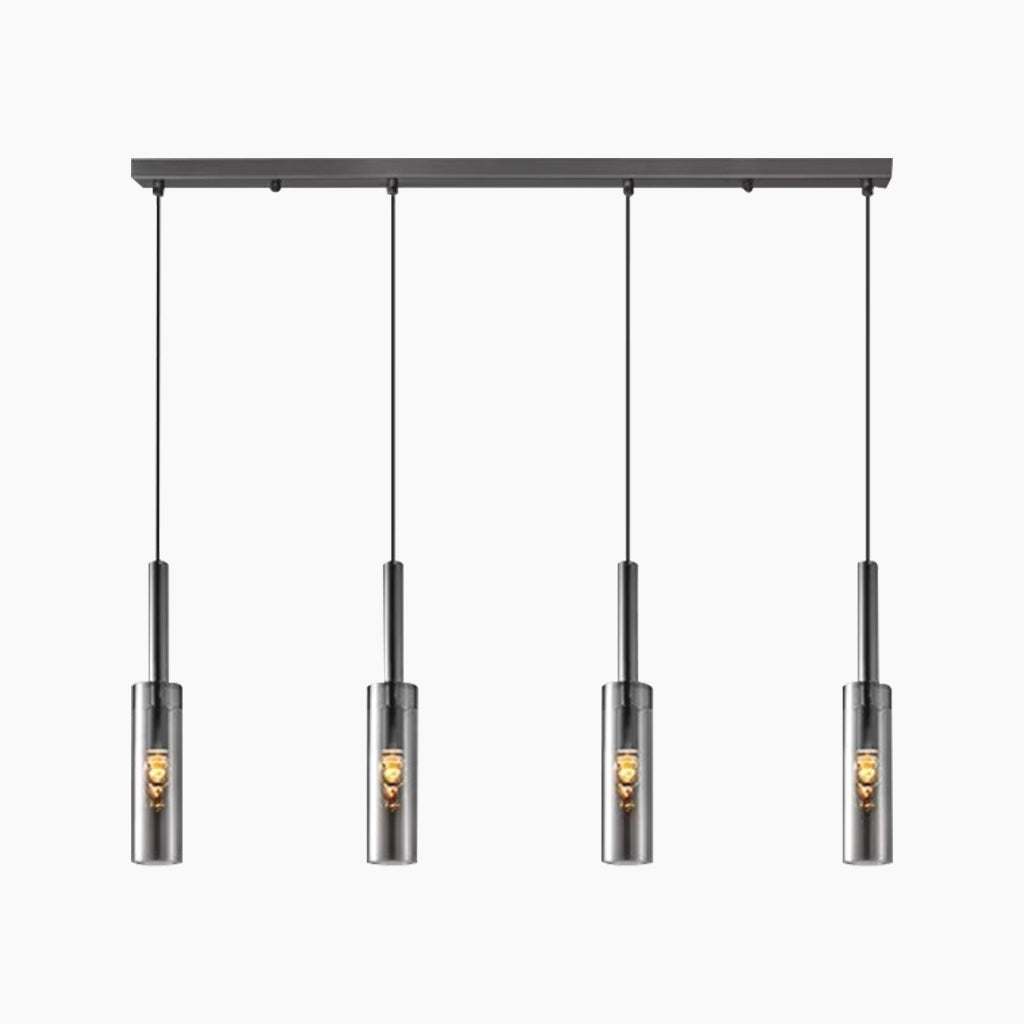 Pendant Light Minimalist Copper Crystal 4 Tubes