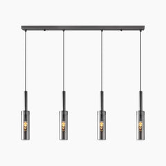 Pendant Light Minimalist Copper Crystal 4 Tubes