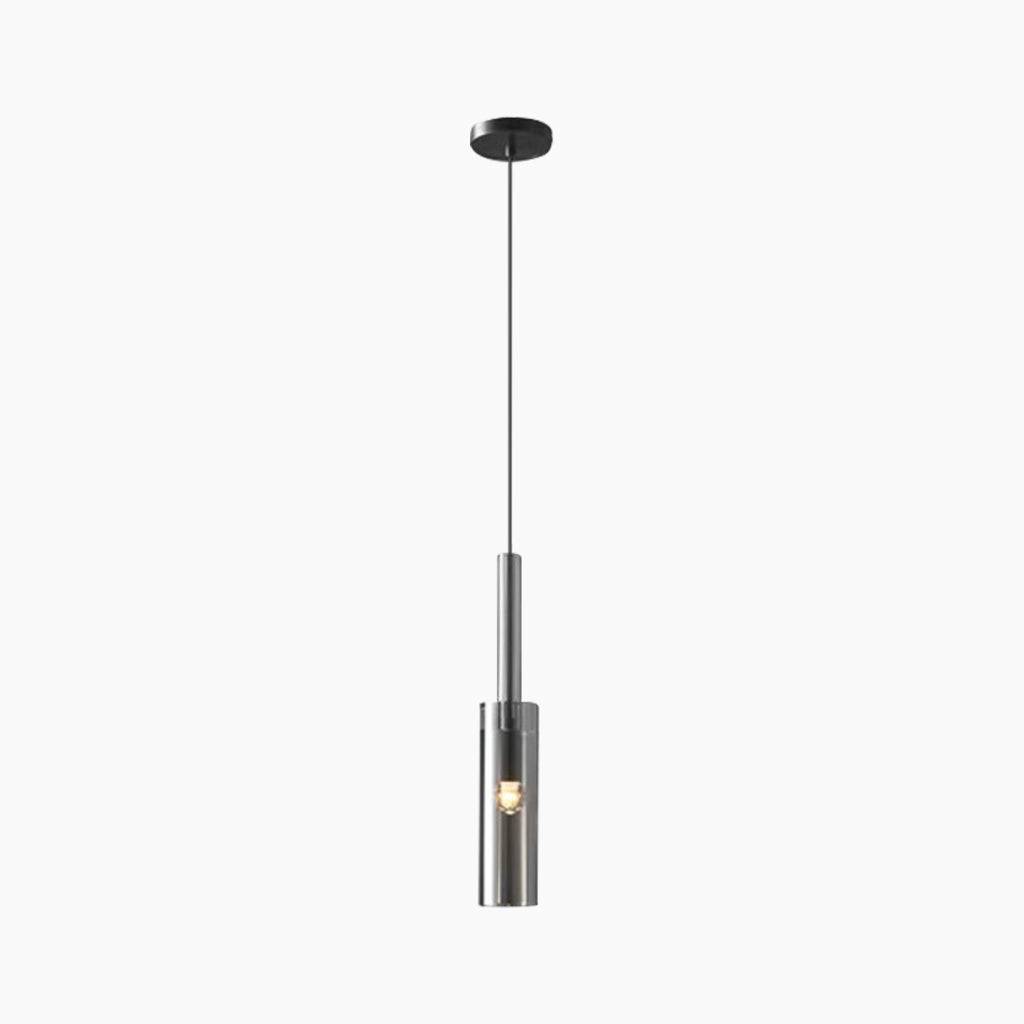Pendant Light Minimalist Copper Crystal Tube Single