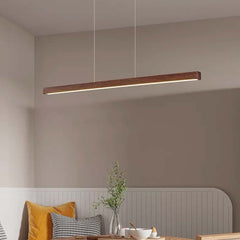 Hanglamp Minimalistisch Elegant Lineair LED, Kleur Walnoothout