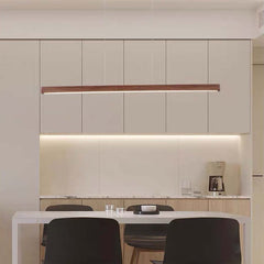 Hanglamp Minimalistisch Elegant Lineair LED, Kleur Walnoothout