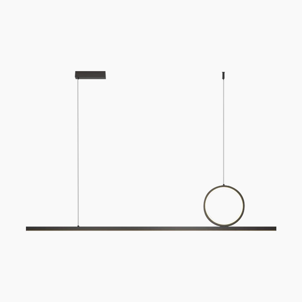 Pendant Light Minimalist Geometric Linear Black