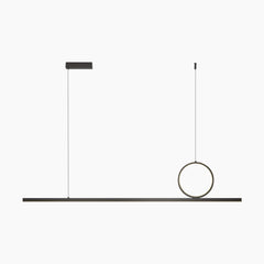 Pendant Light Minimalist Geometric Linear Black