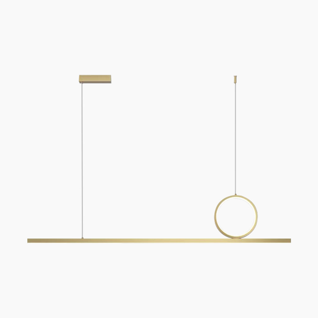 Pendant Light Minimalist Geometric Linear Gold