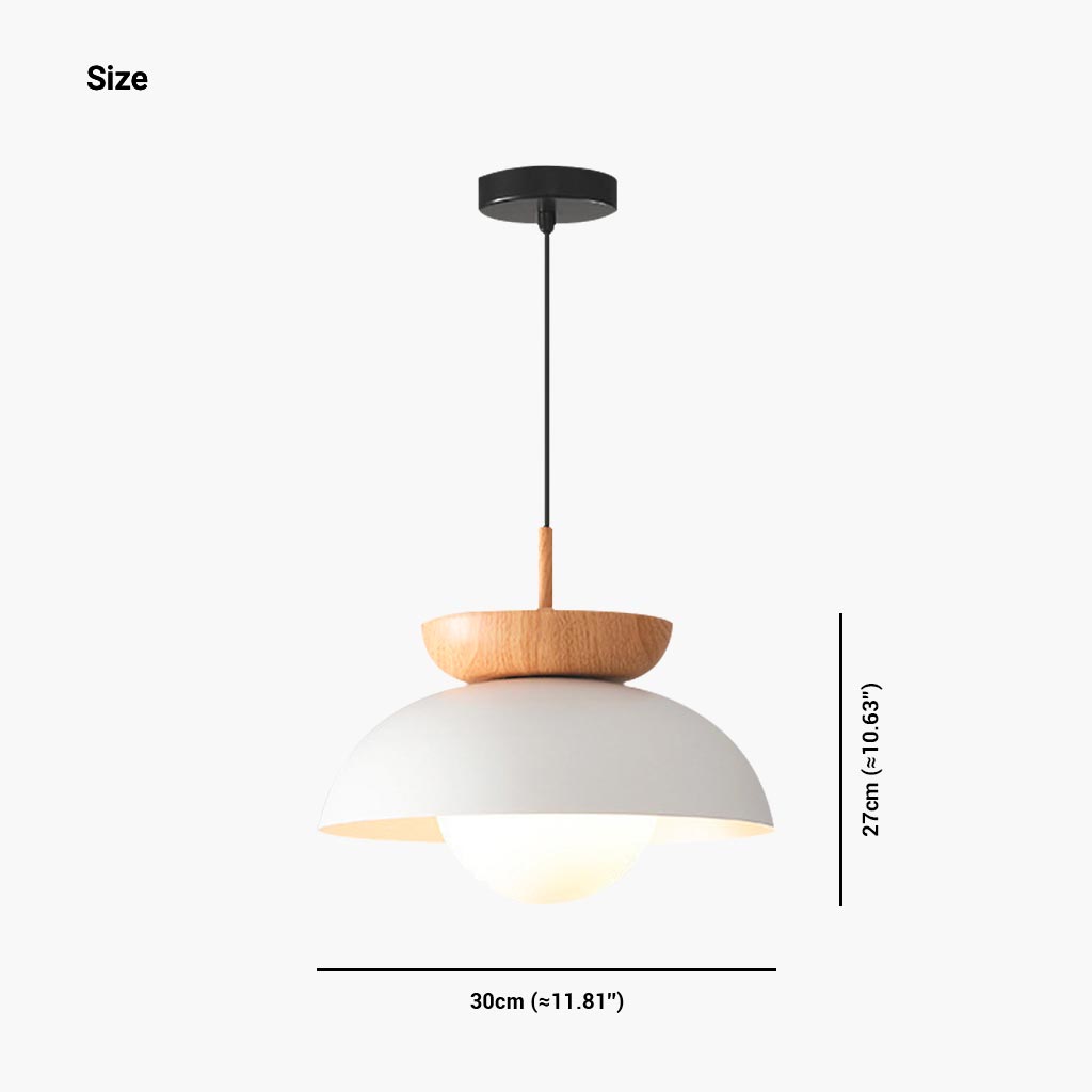 Pendant Light Minimalist Iron Dome Size