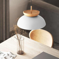 Pendant Light Minimalist Iron Dome White Dining Table