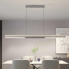 Pendant Light Minimalist Linear Anti-Glare LED Grey Dining Table