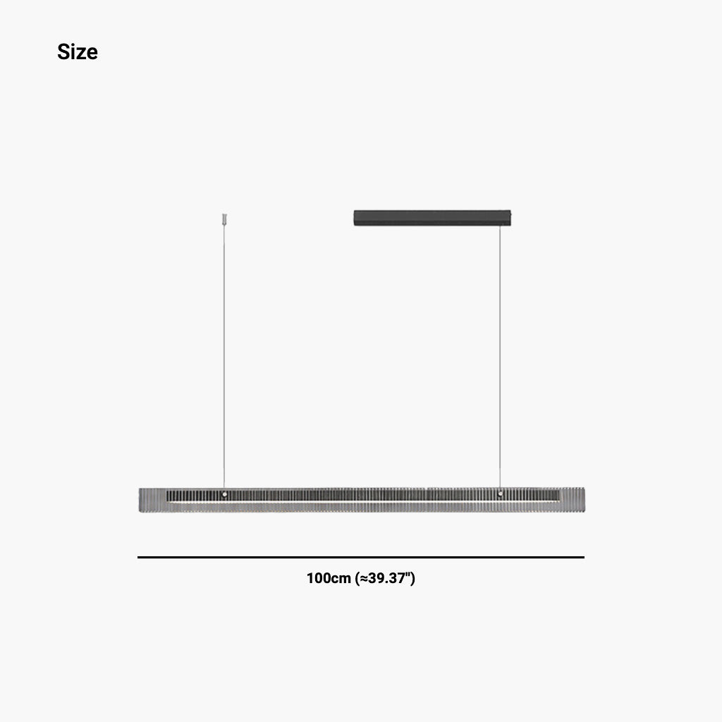 Minimalist Black Glass Linear LED Pendant Light | VAXLAMP