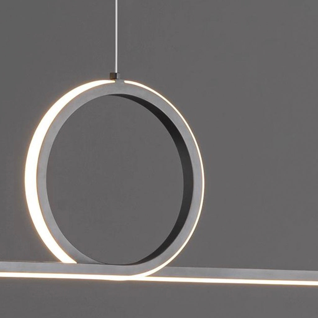 Looping Shape Led Light Minimalist Linear Loop Copper LED Dimmable Pendant Light | VAXLAMP