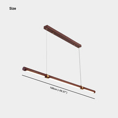 Pendant Light Minimalist Long Linear LED Size