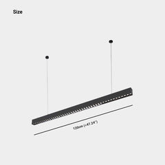 Suspension LED linéaire minimaliste à longue bande pour bureau