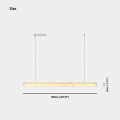 Pendant Light Minimalist Natural Marble Linear LED