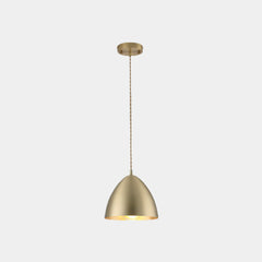 Pendant Light Minimalist Brushed Brass Single Head, Gold