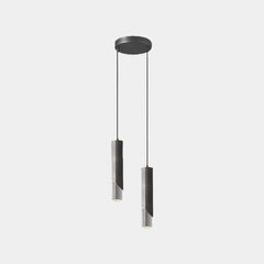 Pendant Light Minimalist Small Brass Cylinder, Black / Gold