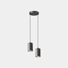 Pendant Light Minimalist Small Brass Cylinder, Black / Gold
