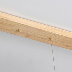 Pendant Light Minimalist Wood Rectangle Dimmable LED Canopy