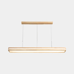 Pendant Light Minimalist Wood Rectangle Dimmable LED