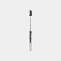 Pendant Light Modern Brass Glass Linear Cylinder LED Black