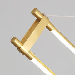 Pendant Light Modern Brass Long Bar Linear LED Detail