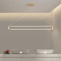Pendant Light Modern Brass Long Bar Linear LED Gold Entryway