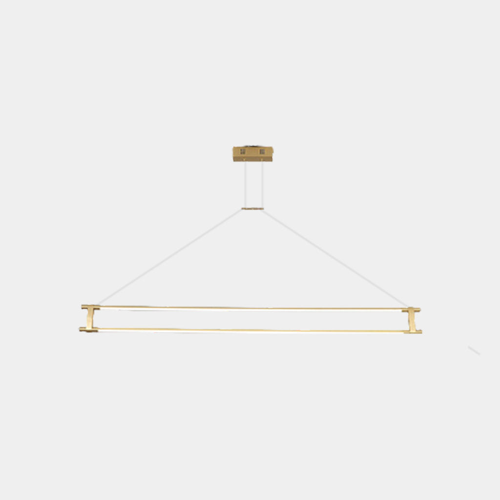 Pendant Light Modern Brass Long Bar Linear LED Gold