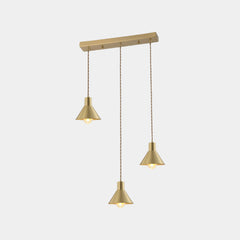 Suspension de salle à manger moderne en cuivre, style ferme, dorée