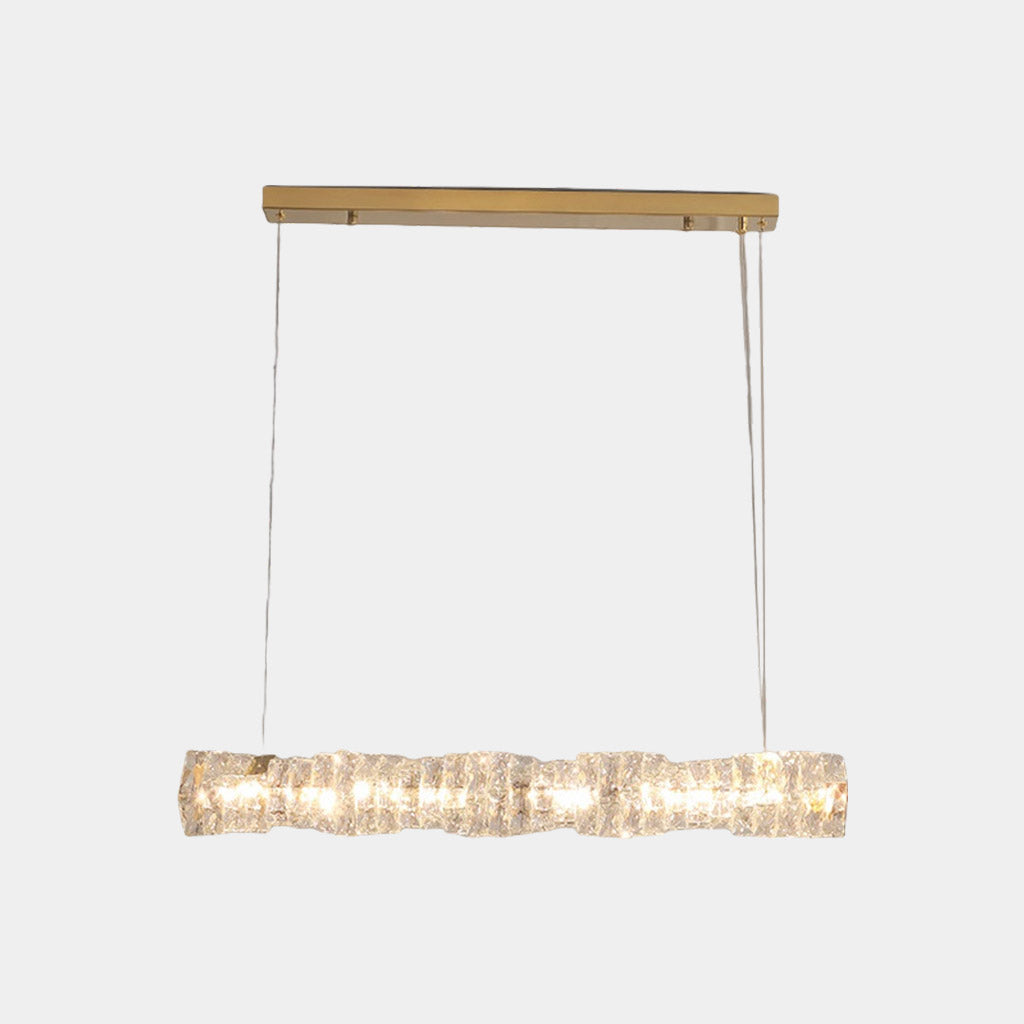 Pendant Light Modern Dining Linear Crystal LED Gold