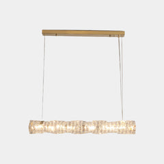 Pendant Light Modern Dining Linear Crystal LED Gold