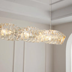 Pendant Light Modern Dining Linear Crystal LED Shade
