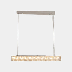 Pendant Light Modern Dining Linear Crystal LED Silver